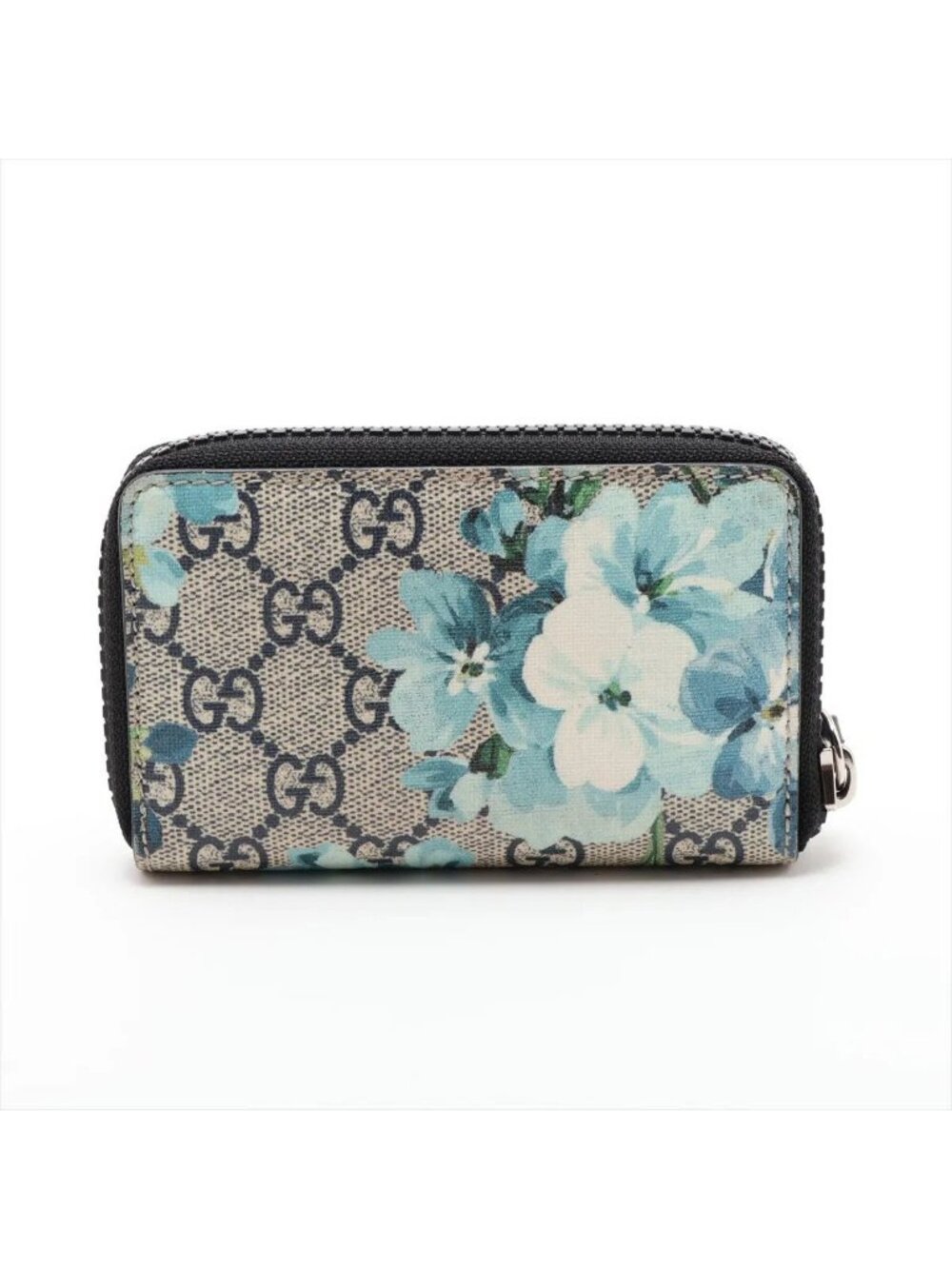 Gucci GG Blooms Leather Coin Purse Compact Zip Around - Picture 2 of 7